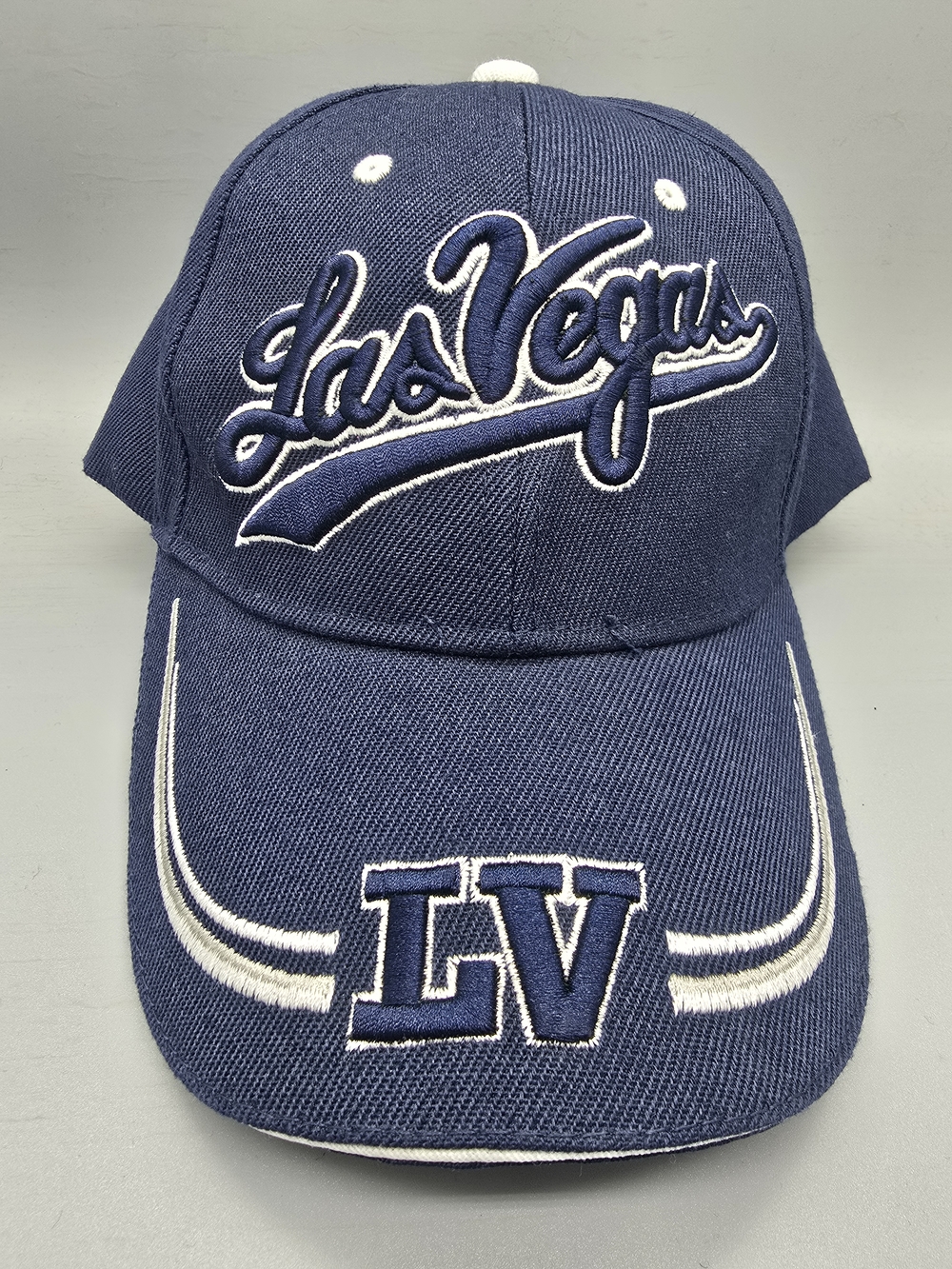 Las Vegas LV Navy Blue Baseball Cap Embroidered Logo Adjustable Trucker Hat